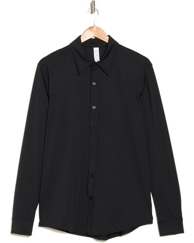90 Degrees Phoenix Ultimate Performance Button-up Shirt - Black
