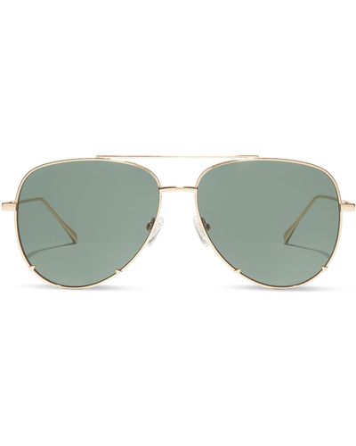 DIFF 63mm Scarlett Aviator Sunglasses - Green