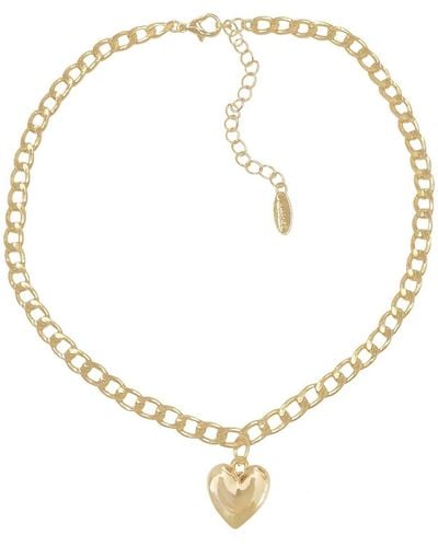 Ettika Heart Chain Necklace - White