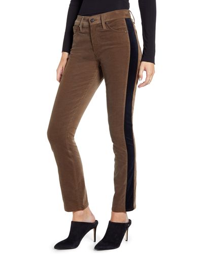 AG Jeans Mari Tuxedo Stripe Pants - Black