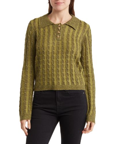 Love By Design Clara Ribbed Sweater - Green