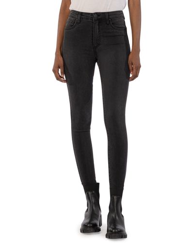 Kut From The Kloth Donna Fab Ab High Waist Ankle Skinny Jeans - Black