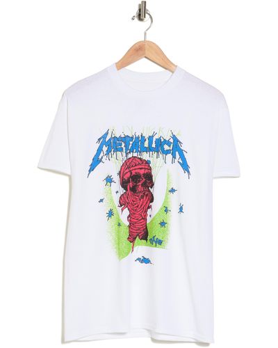 Merch Traffic Metallica Cotton Graphic T-shirt - White