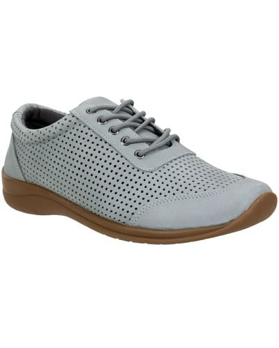 David Tate Suede Perforated Derby - Gray