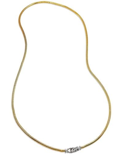 Savvy Cie Jewels Snake Chain Wrap Necklace - Yellow