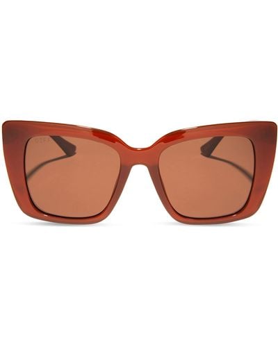 DIFF Karlie 54mm Cat Eye Sunglasses - Brown