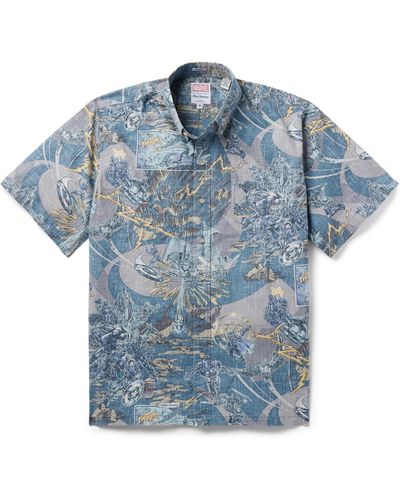 Reyn Spooner Avengers Classic Fit Short Sleeve Button-down Shirt - Blue