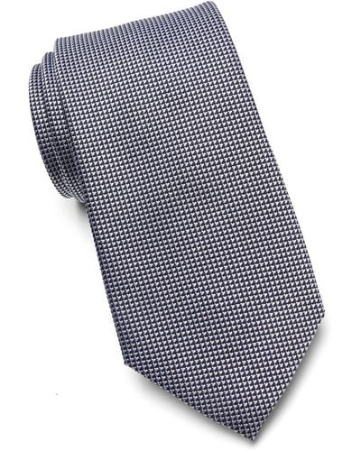 Duchamp Micro Pattern Silk Tie - Gray