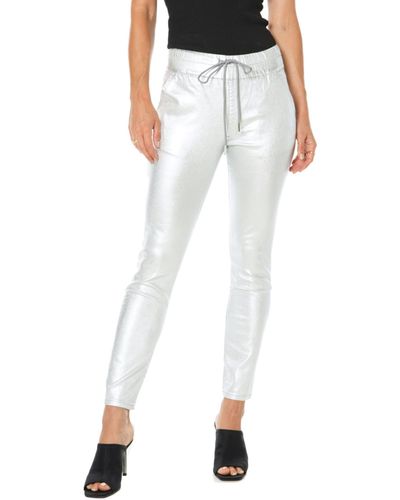 Juicy Couture High Waist Corduroy Skinny Jeans - Metallic