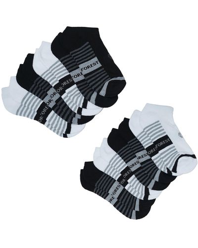 Rainforest 8-pack Half Cushioned Low-cut Socks - Black