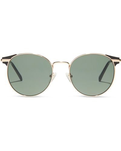 DIFF 53mm Round Sunglasses - Green