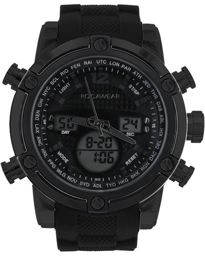 Rocawear Silicone Strap Watch - Black