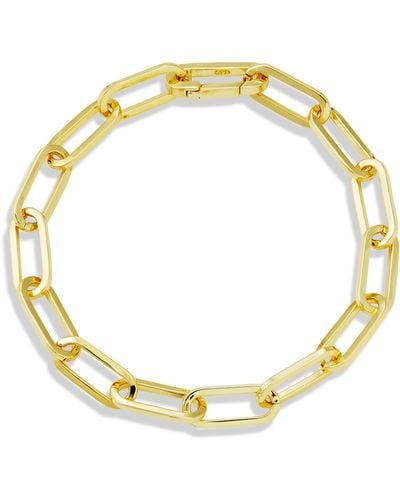 Savvy Cie Jewels Paperclip Link Bracelet - Metallic