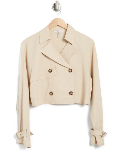 BCBGeneration Cropped Trench Jacket - Natural