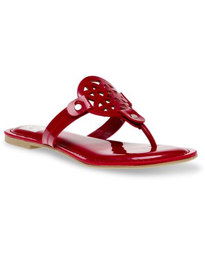 DV by Dolce Vita Gotie Laser Cut Studded Thong Sandal - Red