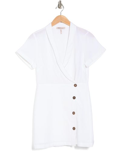 BCBGeneration Cotton Blend Shirtdress - White