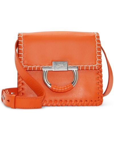 Vince Camuto Billu Leather Crossbody Bag - Orange