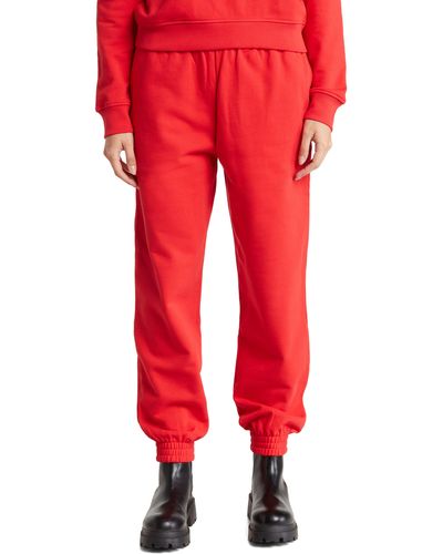 McQ Regular Fit Metal Logo Sweatpants - Red