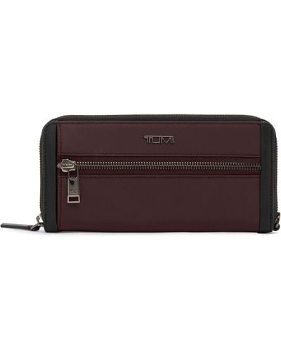 Tumi Leather Zip Continental Wallet - Brown