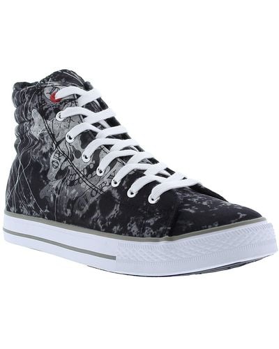 Ed Hardy Graphic High Top Sneaker - Black