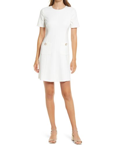 Harper Rose Fit & Flare Dress - White