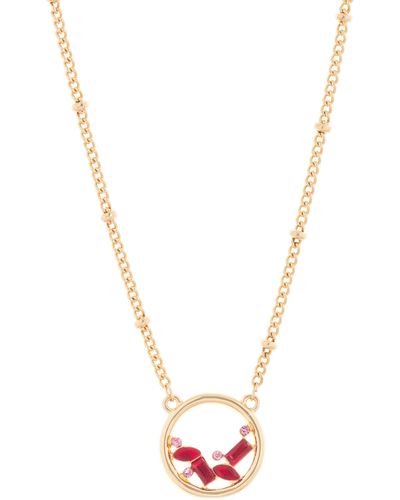 Vince Camuto Crystal Circle Pendant Necklace - White