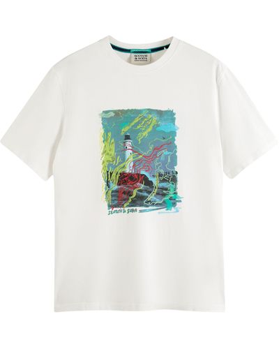 Scotch & Soda Lighthouse Graphic T-shirt - Blue