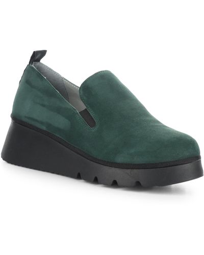 Fly London Pece Wedge Loafer - Green
