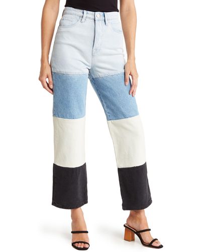 Blank NYC Baxter Ribcage Colorblock Jeans In Block Him At Nordstrom Rack - Blue