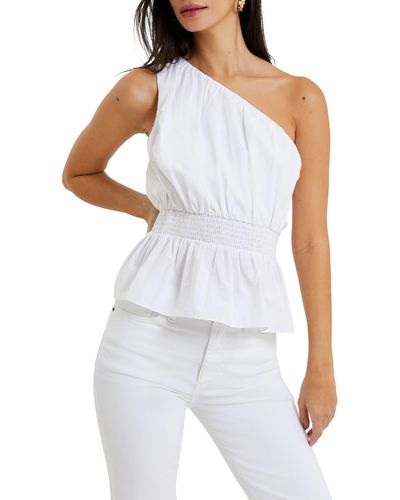 French Connection Alania One-shoulder Blouse - White