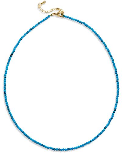 Savvy Cie Jewels Blue Turquoise Choker Necklace