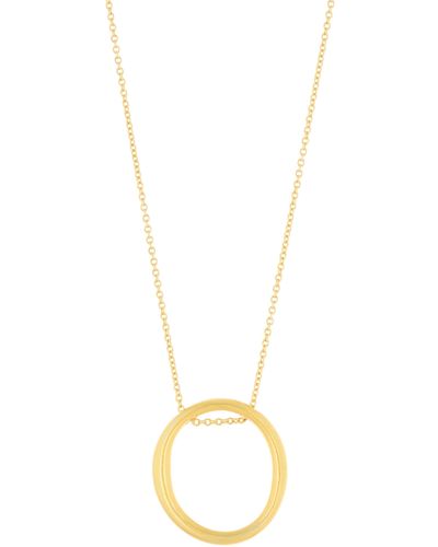Madewell Wheel Open Circle Pendant Necklace - Metallic