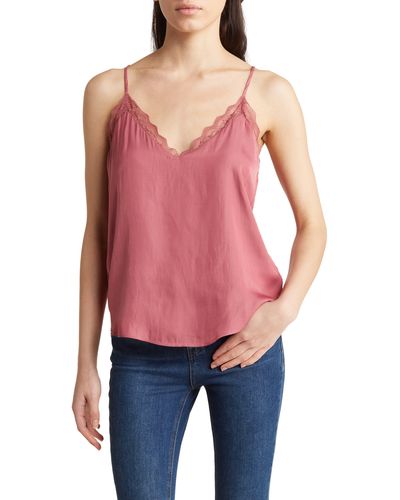Melrose and Market Lace Cami - Red