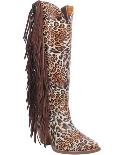 Knee high cheap cheetah boots