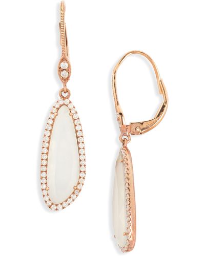 Meira T Diamond & Chalcedony Drop Earrings - White