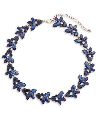THE KNOTTY ONES Crystal Statement Collar Necklace - Blue
