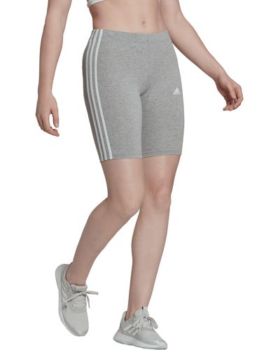 adidas Essential 3-stripes Bike Shorts - Gray
