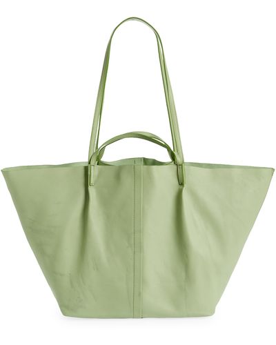 AllSaints Hannah Leather Tote - Green