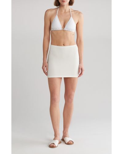 GOOD AMERICAN Always Fits Cover-up Miniskirt - White