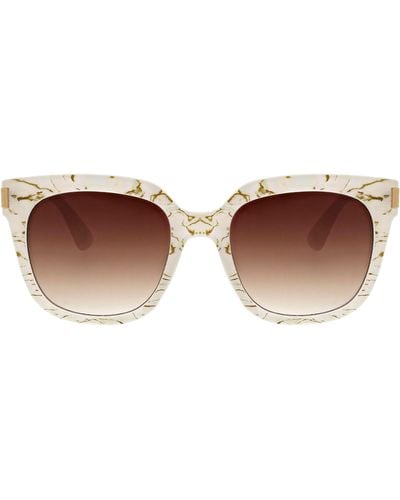 BCBGMAXAZRIA 54mm Classic Square Sunglasses - Brown