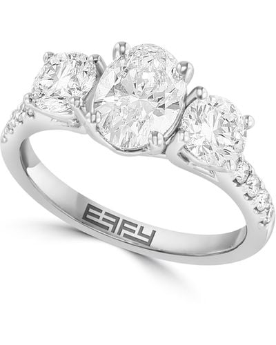 Effy 14k White Gold Lab Created Diamond Ring
