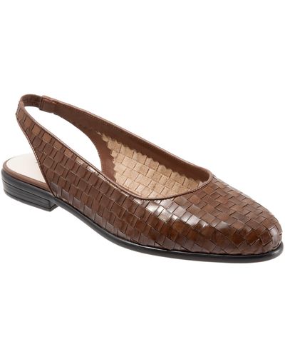Trotters Lucy Slingback Flat - Brown
