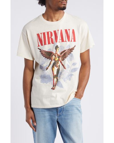 Merch Traffic Nirvana Album Graphic T-shirt - White
