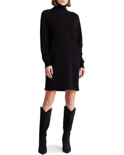 360cashmere Monica Long Sleeve Wool & Cashmere Sweater Dress - Black