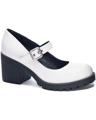 Dirty Laundry Lucky Lug Sole Mary Jane Pump - White