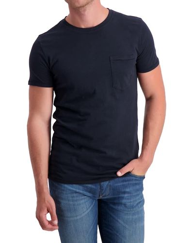 Lindbergh Discharge Cotton Garment Dye T-shirt - Black