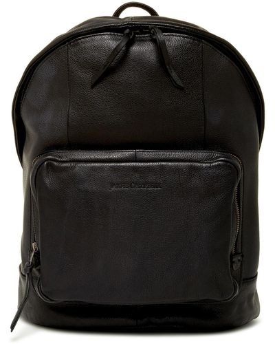 James Campbell Leather Backpack - Black
