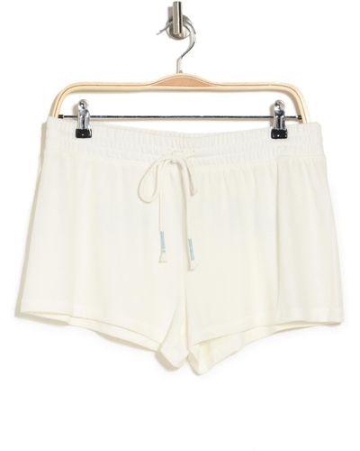 Pj Salvage Wifey Embroidered Pajama Shorts In White At Nordstrom Rack