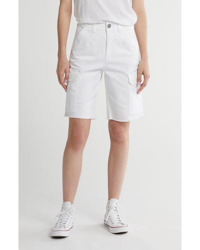 Democracy Cargo Bermuda Shorts - White