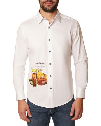 Robert Graham Mulford Long Sleeve Button Up Shirt - White